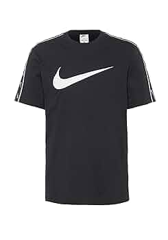 Nike Repeat T-Shirt Black/Black/White XS : Amazon.co.uk: Fashion