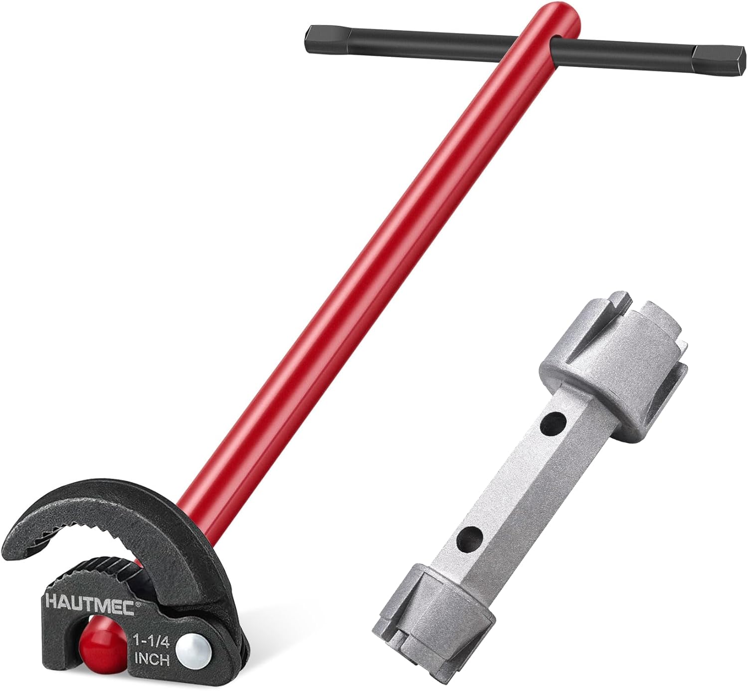HAUTMEC Tub Drain Remover Wrench Bundle with Pro Basin Sink Wrench