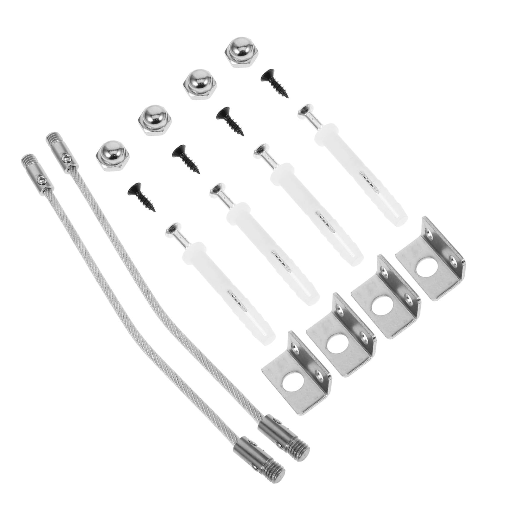 IWOWHERO Bookcase Anchor Wall Straps 2 Pack Furniture Wall Anchors for Proofing Easy Install Straps for Cabinets Dressers Bookshelves