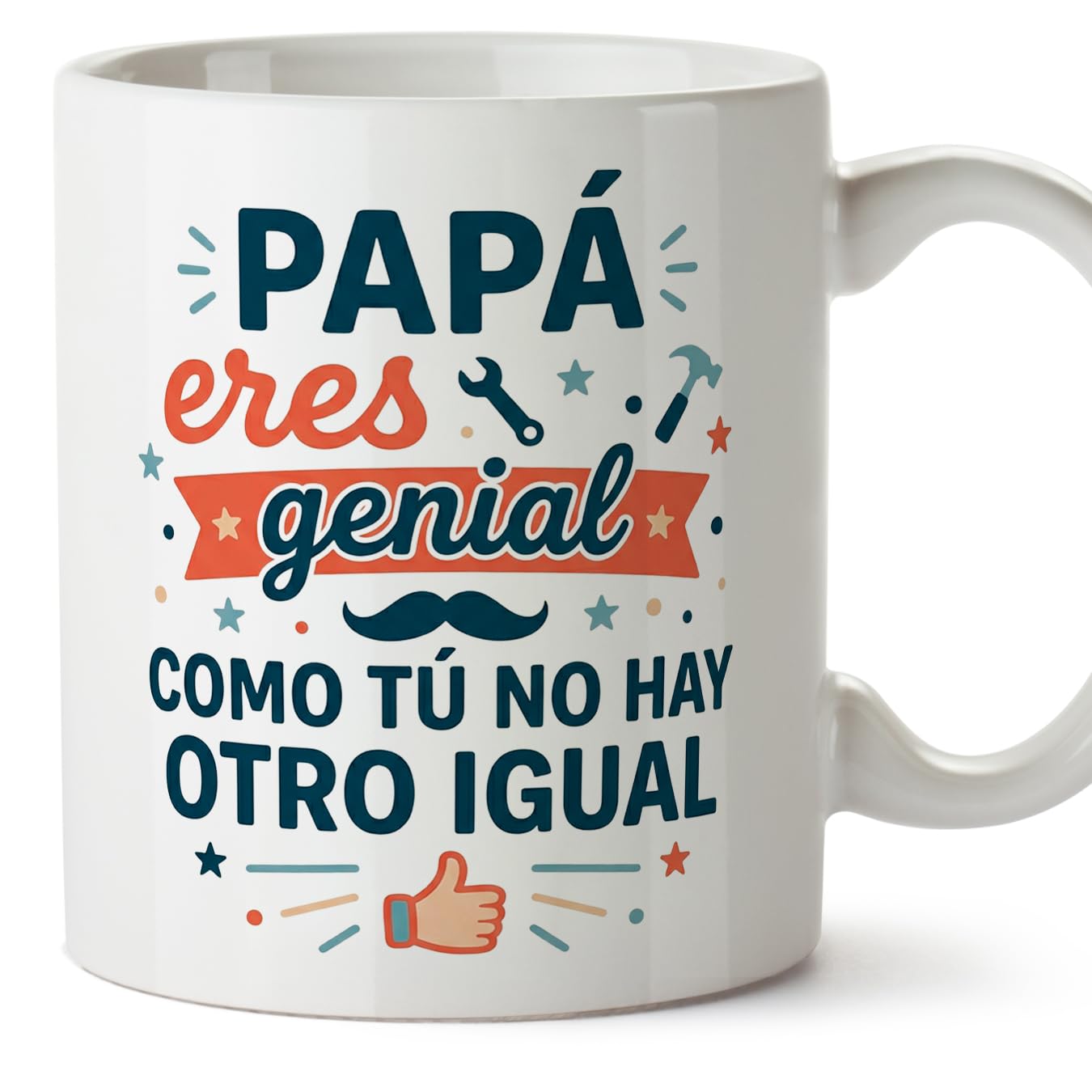 MUGFFINS Taza mamá con frase Para la mejor mamá del mundo en Español | regalo madre | 330 Ml 11 oz | Idea original para regalar | progenitores v3 — view 56