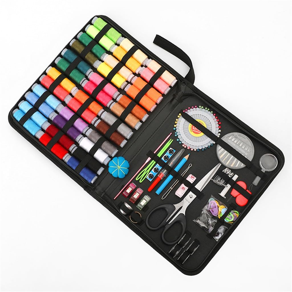 Juego de Caja de Costura para Viaje en casa, práctico Kit de Costura para Bolsos de Gran tamaño con Hilo de Coser