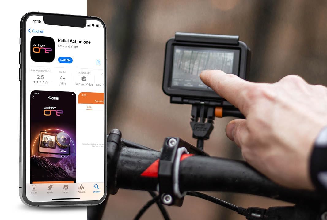 Rollei Action One Lite: la tua azione, la tua perfezione Cattura video 4K, foto da 20MP con 2 display, stabilizzazione dell'immagine e modalità creative. Controllo touch screen e app per scattare