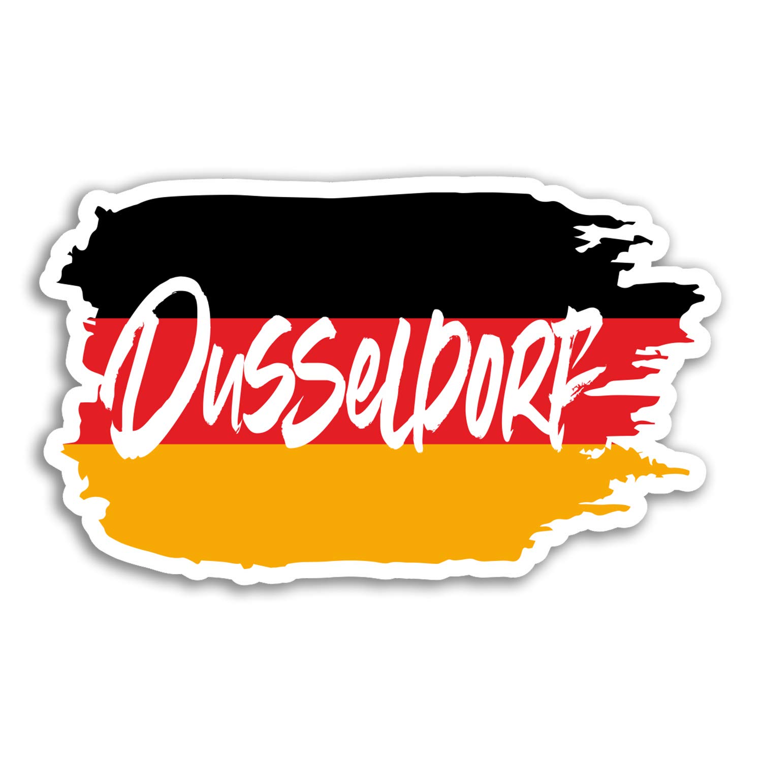 2 x 10cm Dusseldorf Vinyl Stickers - Germany Flag Sticker Laptop Luggage #18250 (10cm Wide)