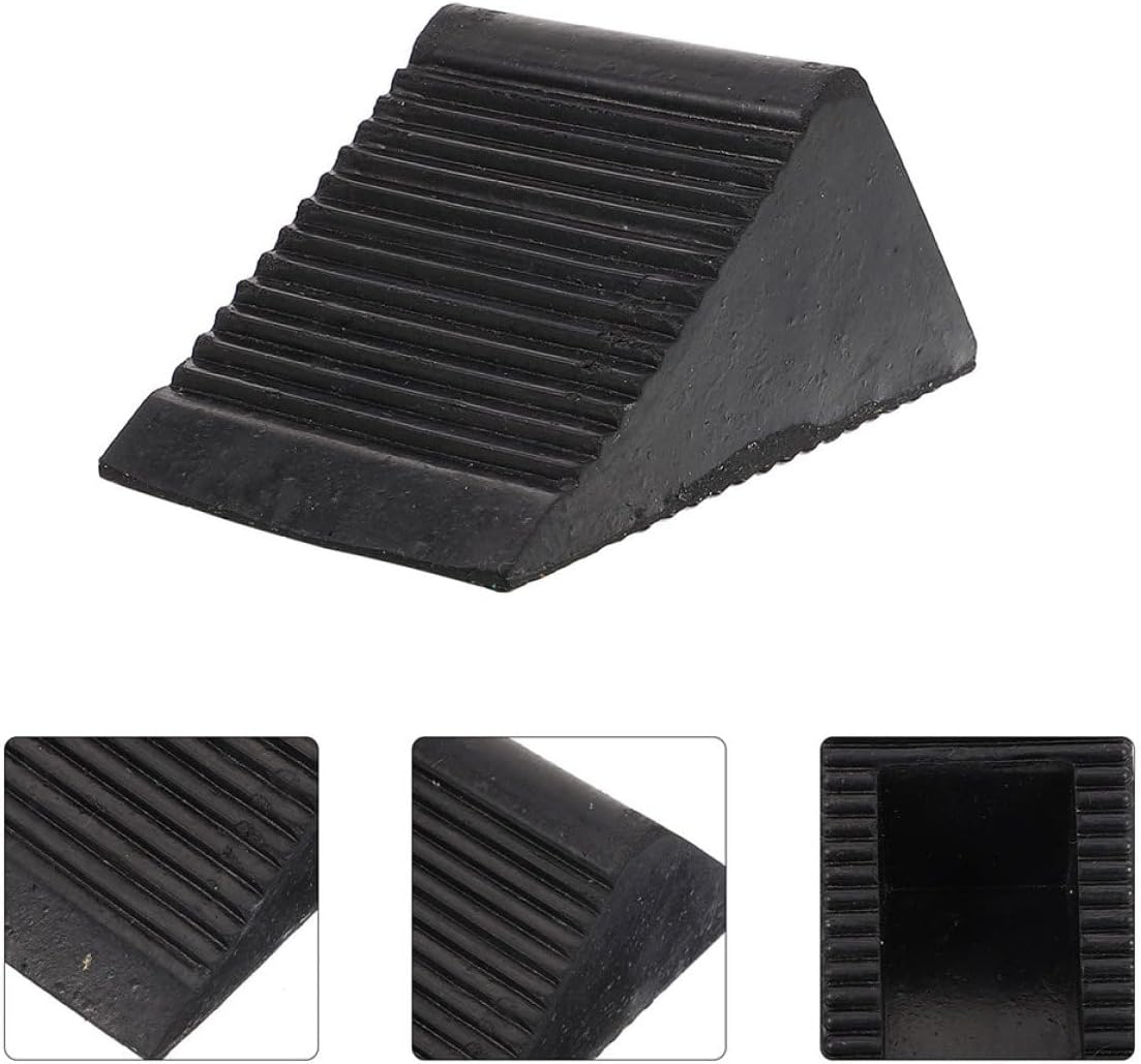 3pcs High Strength Wheel Chocks Car Trailer Tire Chocks Rubber Wheel Stopper for Vehicle Alignment