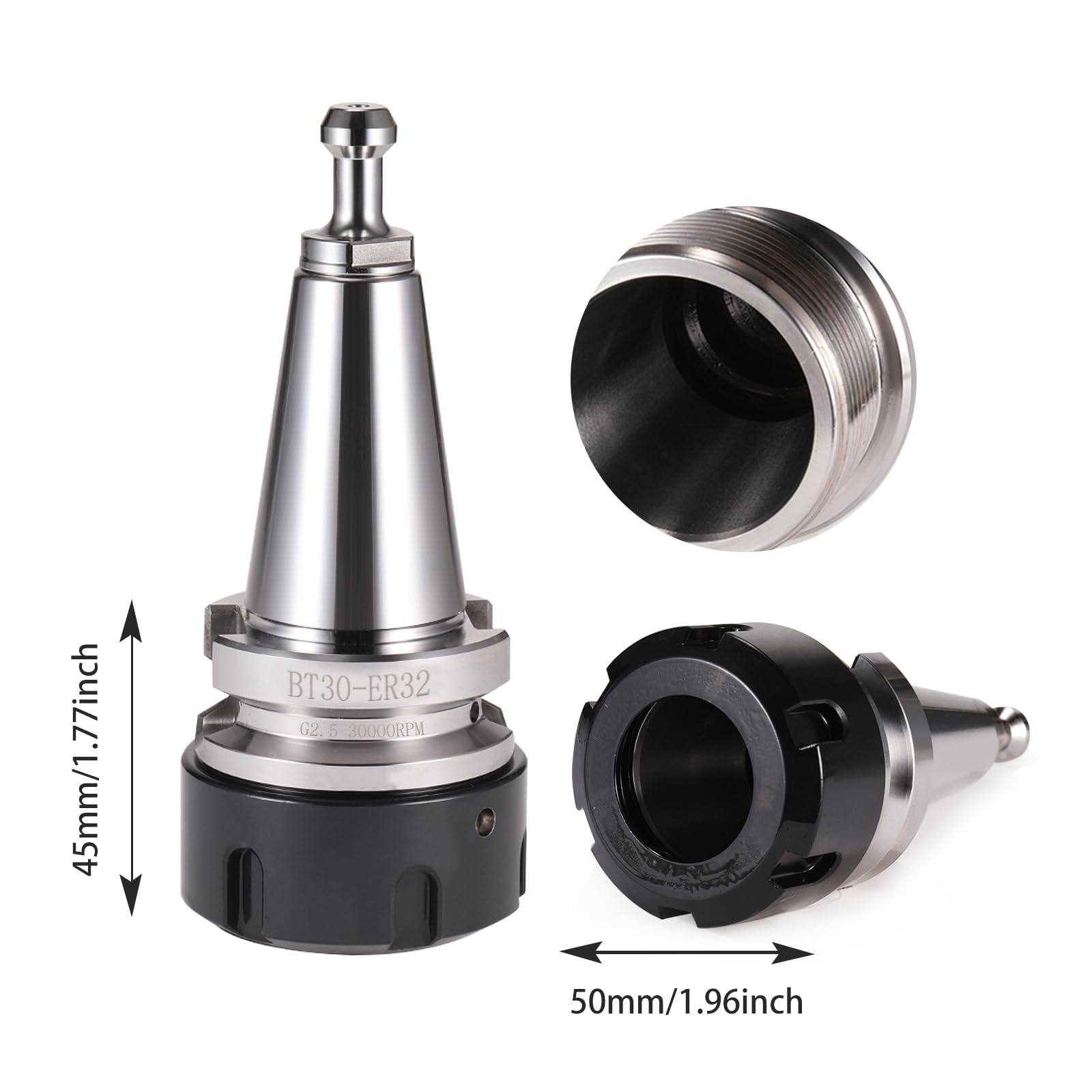 BT30 ER32-45L Balance Collet Chuck G2.5 30000RPM CNC Portautensili Con Tirare Stud Fresatura Tornio (1)