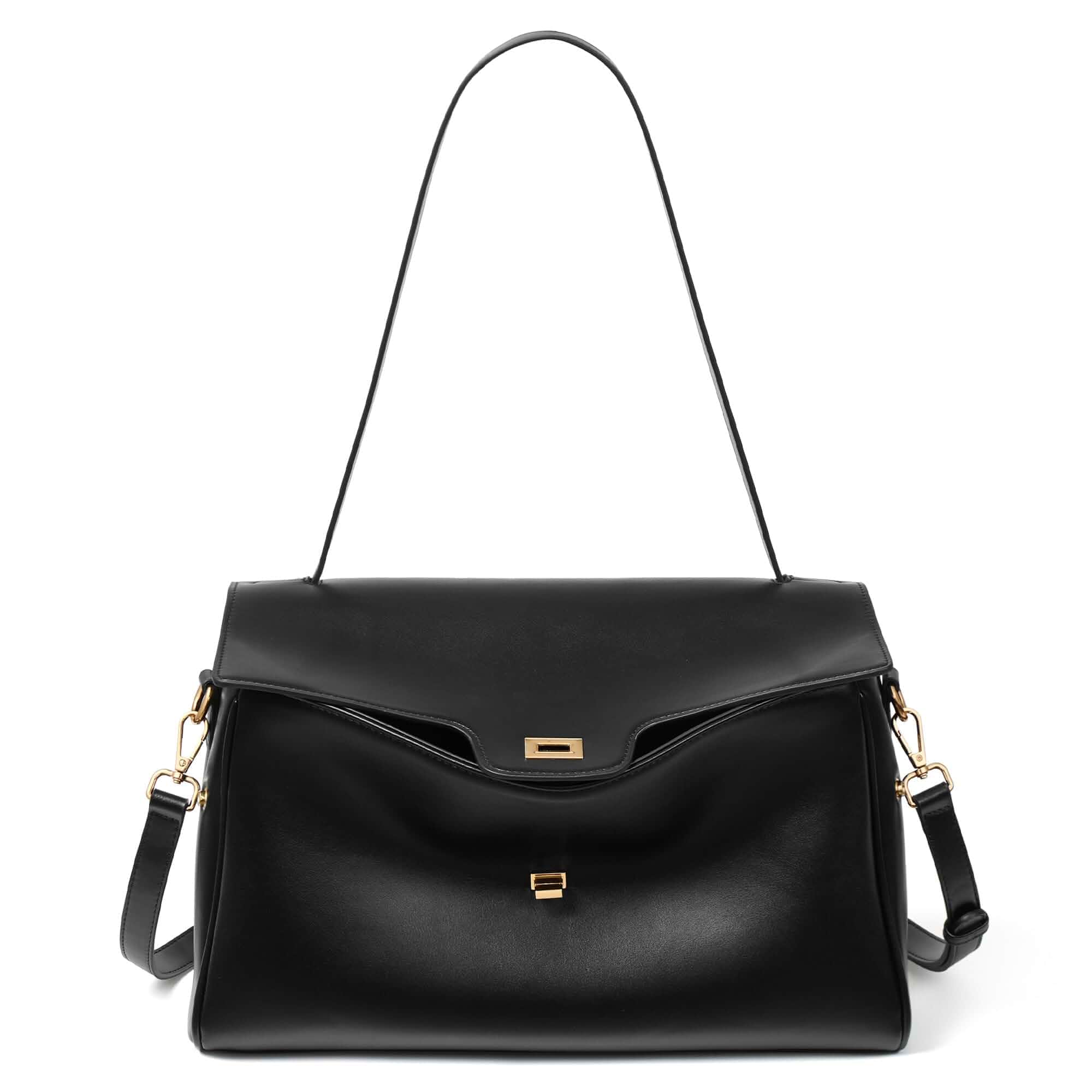 BOSTANTEN Shoulder Bag for Women Vegan Leather Purse and Handbags Soft Slouchy Suede-Mix Style, Roomy Capacity, Detachable Adjustable Strap, For Daily Work Travel Shopping
