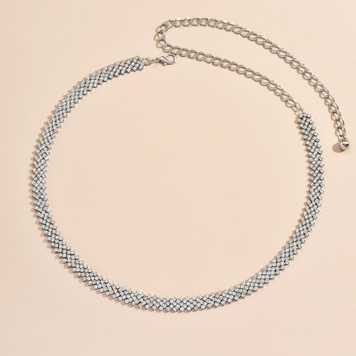 Western Rhinestones Concho Belt for Women Cowgirl Chain Belts for Dresses Jeans Country Concert Outfit 25‘’-45‘’ - Image 2