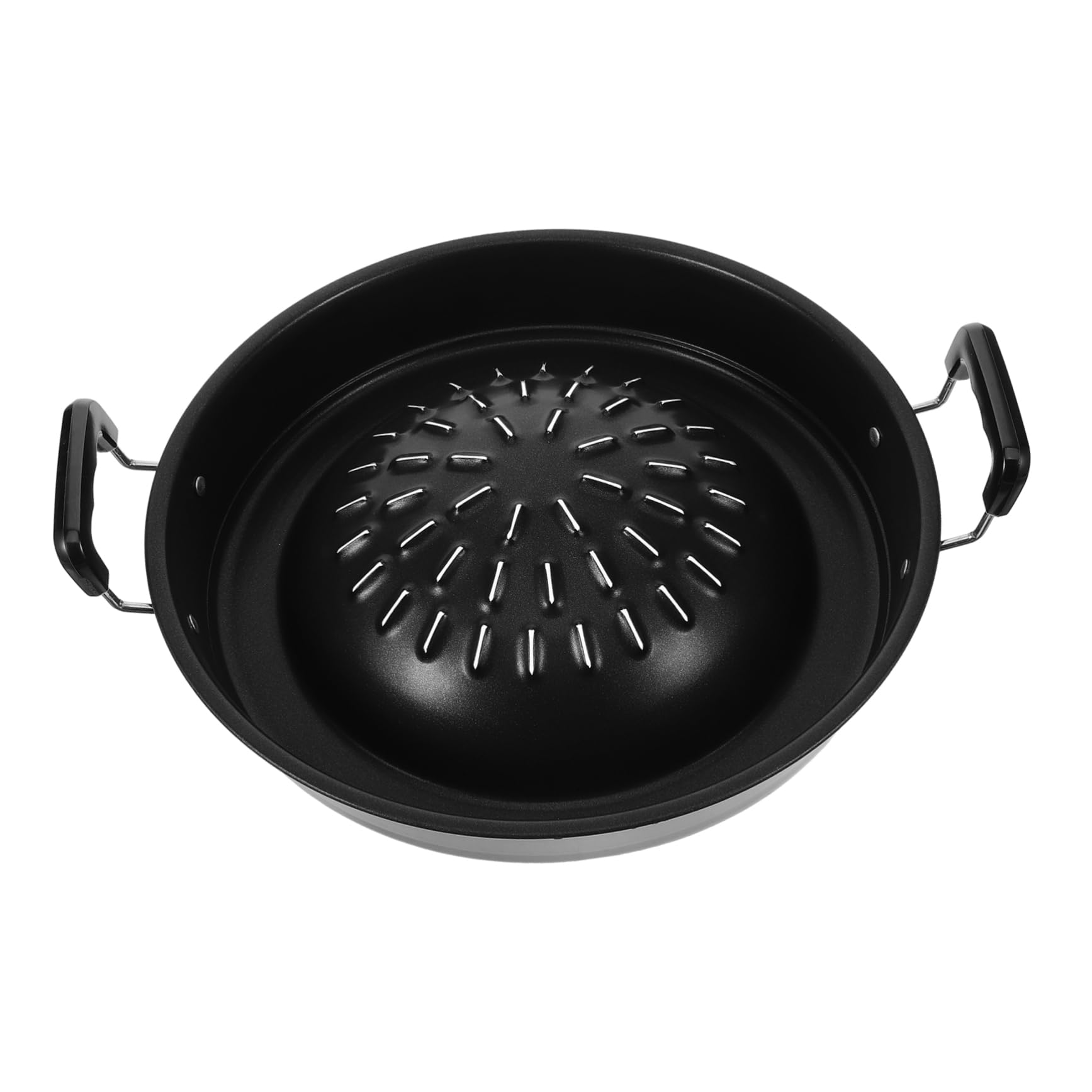 STOBAZA Korean BBQ Grill Pan Portable Barbecue Tray Meat Grilling Pan 30cm Non-Stick Barbecue Stovetop Plate for Home Camping Picnics Indoor or Outdoor Grilling