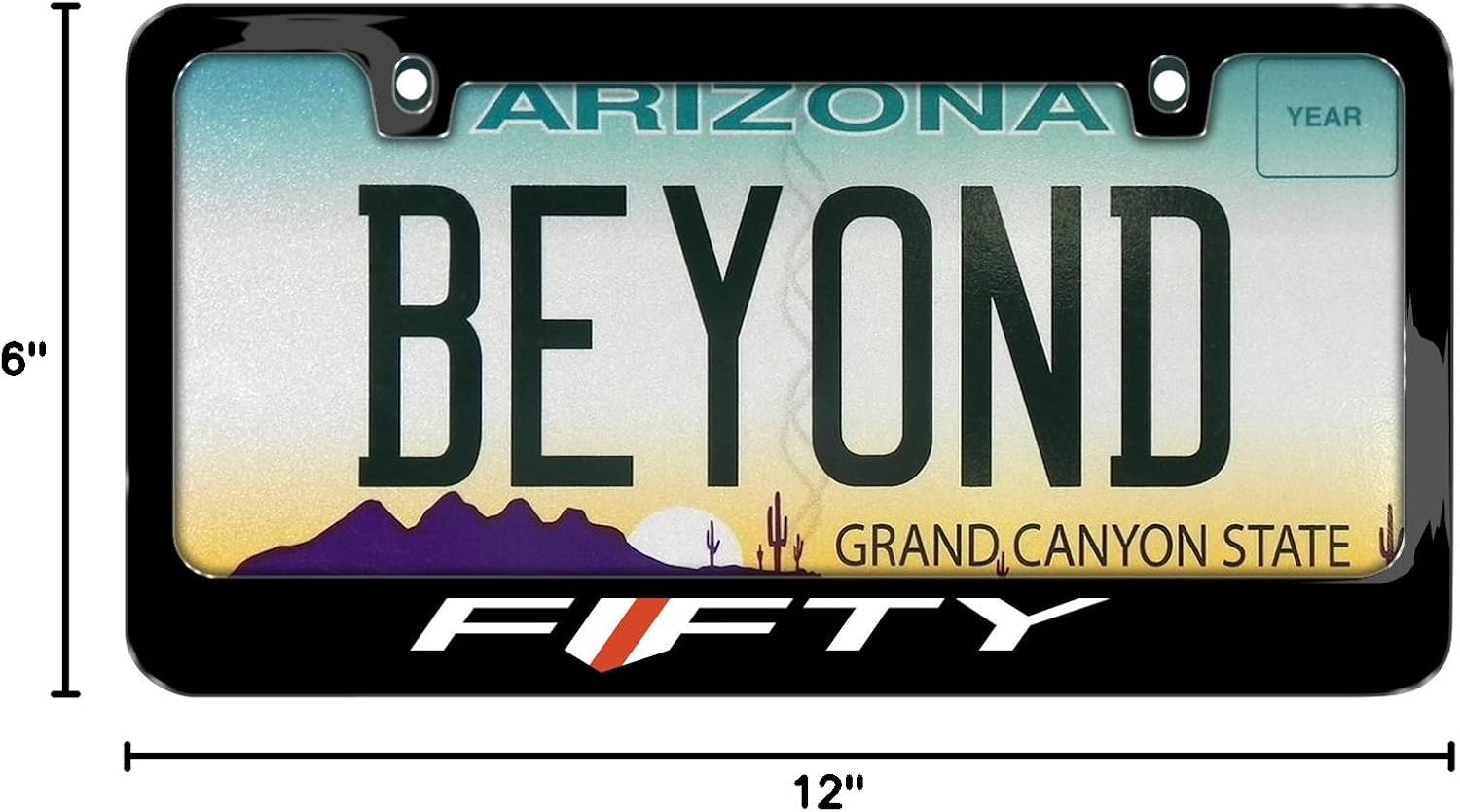 iPick Image Made for Chevrolet Camaro 50 Years Black Metal License Plate Frame