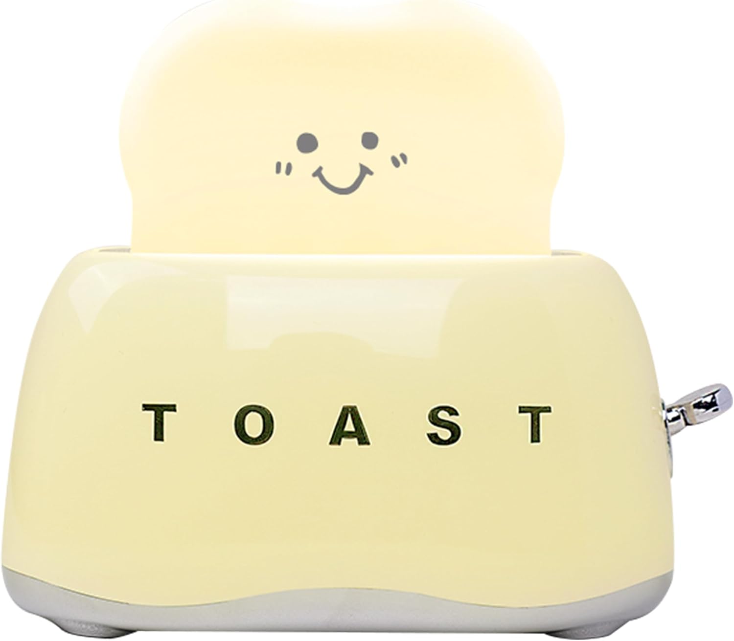 Cute Cartoon Toaster Night Light Table Lamp Desktop Lighting Ornaments Nursery Kids Toys LED Nightlight Gifts Bedroom Decor Yellow