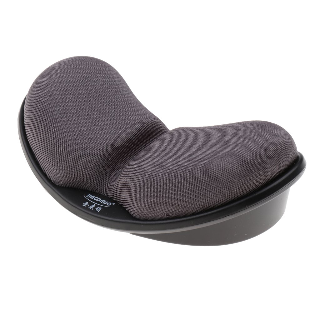 5 set di tappetini poggiapolsi per mouse in memory foam, colore: grigio