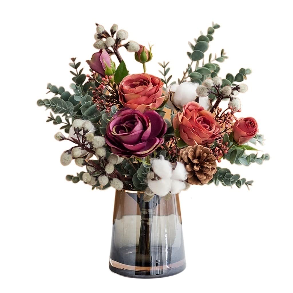 ADERFETBI Fake Plants Artificial Flowers Fake Plants Holding Bouquets Simulation Decoration Table Setting Living Room Artificial Flowers(A)