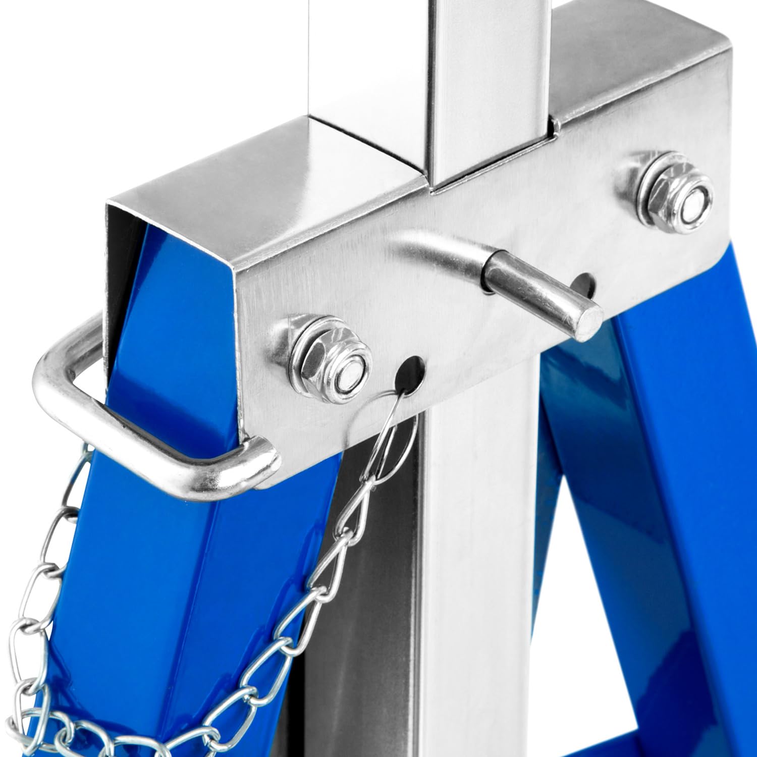 Cavalletti da Lavoro Regolabili in Altezza 7 Livelli 80-130 cm, Portata 400 kg a Coppia, Pieghevoli Nero