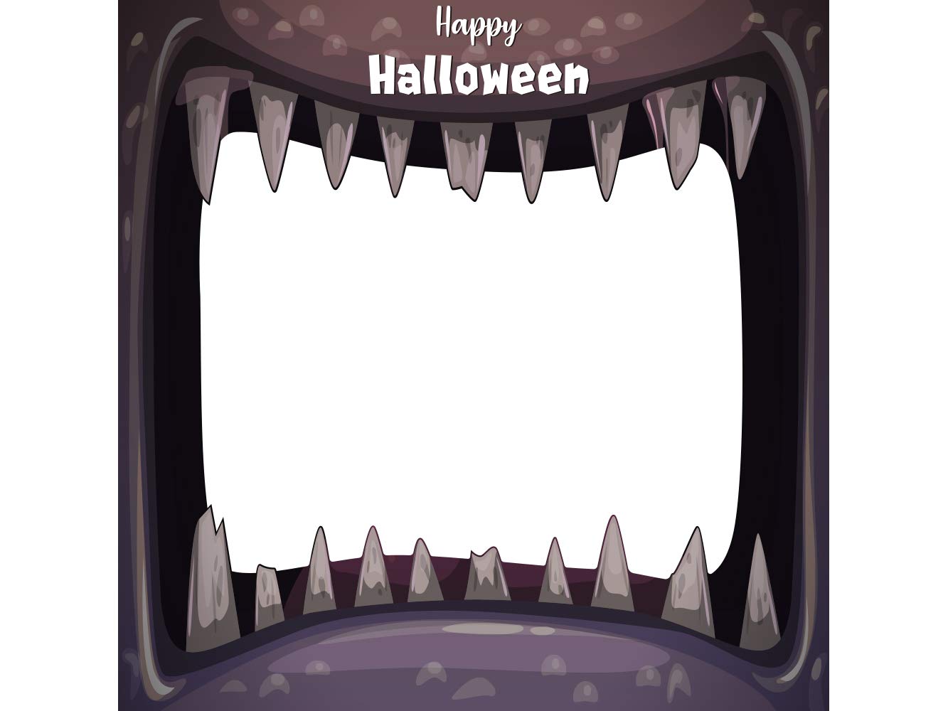 Oedim Photocall en Pegasus para Halloween Boca Monstruo Marrón 100x100cm | Photocall Ideal para Fiestas | Accesorios de Regalo | Photocall Original