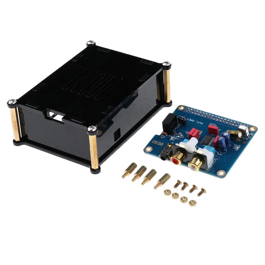 digi dac+ hifi sound card module i2s port&screws+acrylic boxfor raspberry pi
