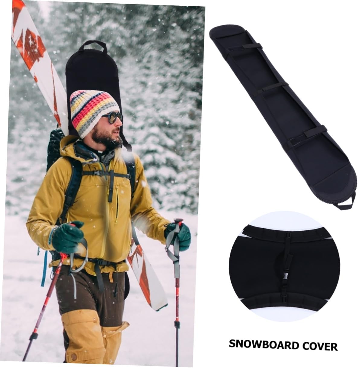 Luxshiny Snowboard Cover and Ski Gear Bag Lightweight Snowboard Protection Sleeve with Single and Double Shoulder Straps Convenient Storage for Winter Sports Outdoor Use