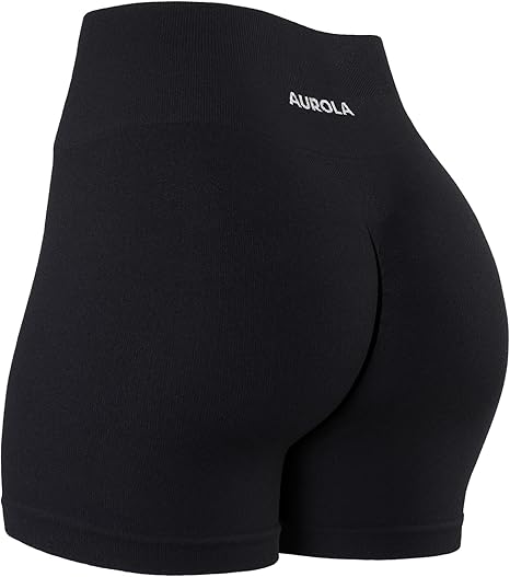 AUROLA Power Scrunch Butt Workout Shorts for Women Seamless Gym Shorts High Waist Yoga Biker Shorts