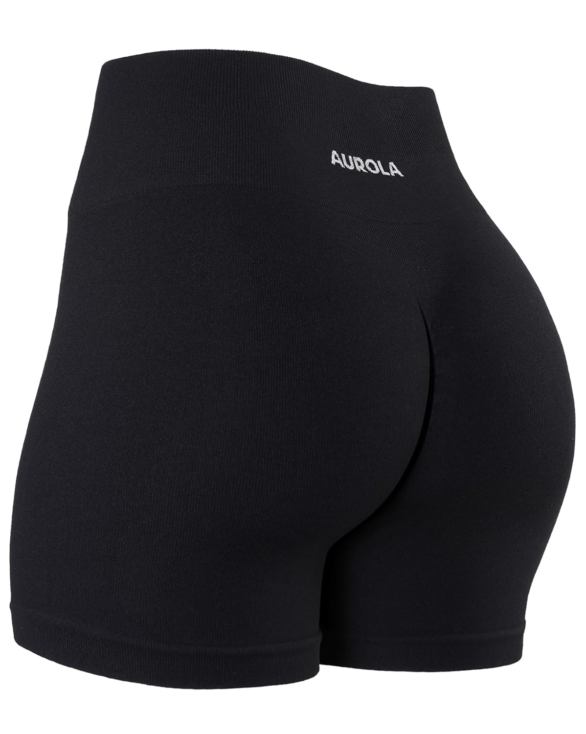 AUROLA Power Workout Shorts for Women Tummy Control Squat Proof Ribbed Thick Seamless Scrunch Active Short