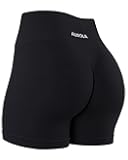 Power Workout Shorts for Women Tummy Control Squat Proof Ribbed Thick Seamless Scrunch Active Short