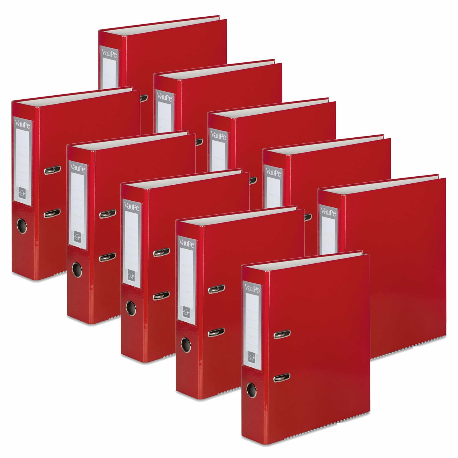OFFICE CENTRE 10x Red A4 Large 75mm Lever Arch File Folder Metal Edge Strengthened Stationery Document Archive Paper Storage Office School Home Easy Filing System 15 Colour Coding Wide Spine — image 1