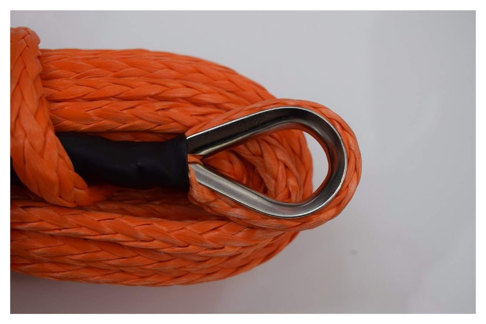 Syntetyczna lina wyciągarki, 3/8 "* 100ft pomarańczowy kabel linowy syntetyczny wciągarka, kabel wciągarki łodzi, liny holownicze, z liny drogowej do pojazdów terenowych 4WD ATV UTV
