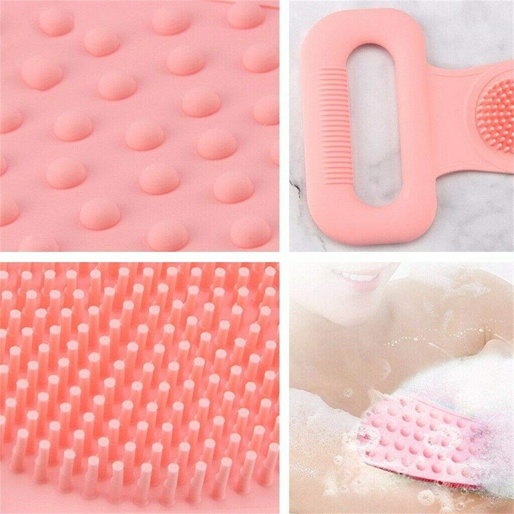 Brosse De Gommage Et Soin Du Corps En Silicone - Exfoliante Pour Le Dos - Couleur Bleue - Neuf