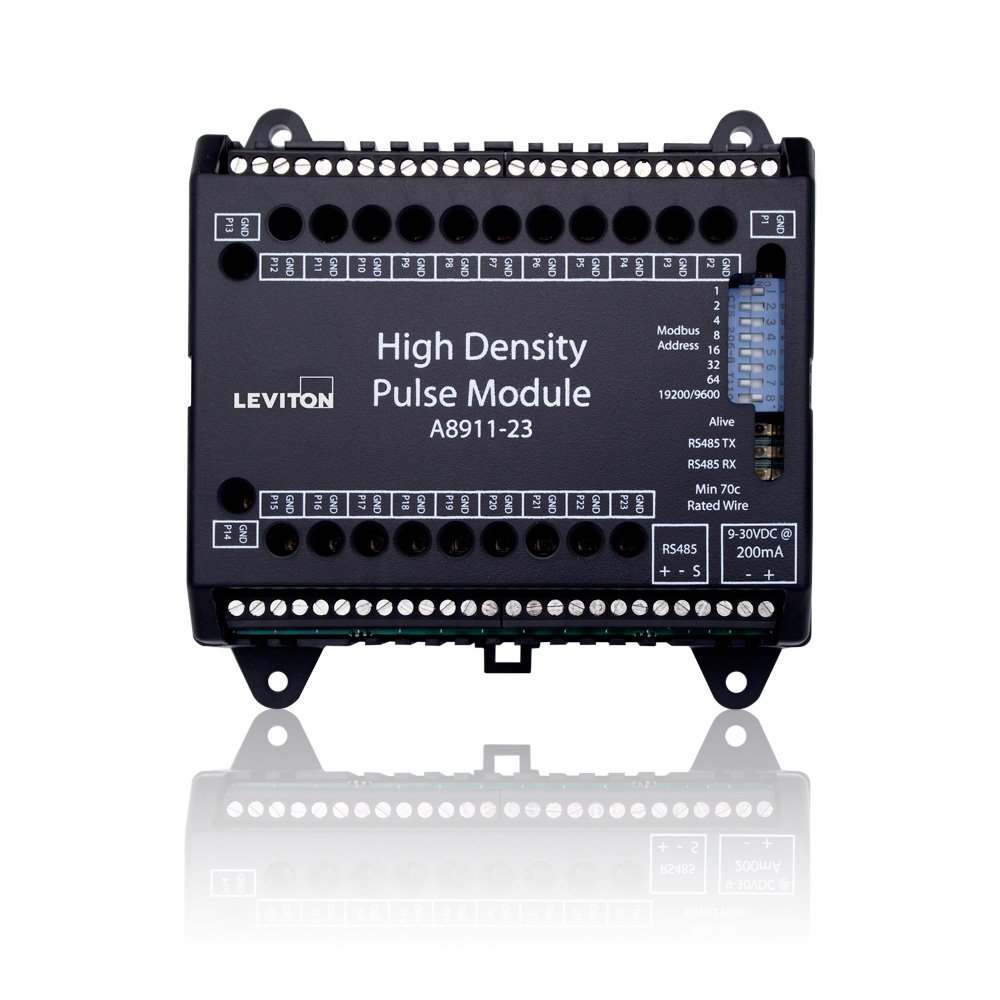 Module d'impulsion Leviton A8911 Modbus RTU pour centraliser 23 compteurs sans perte de donnée - 2