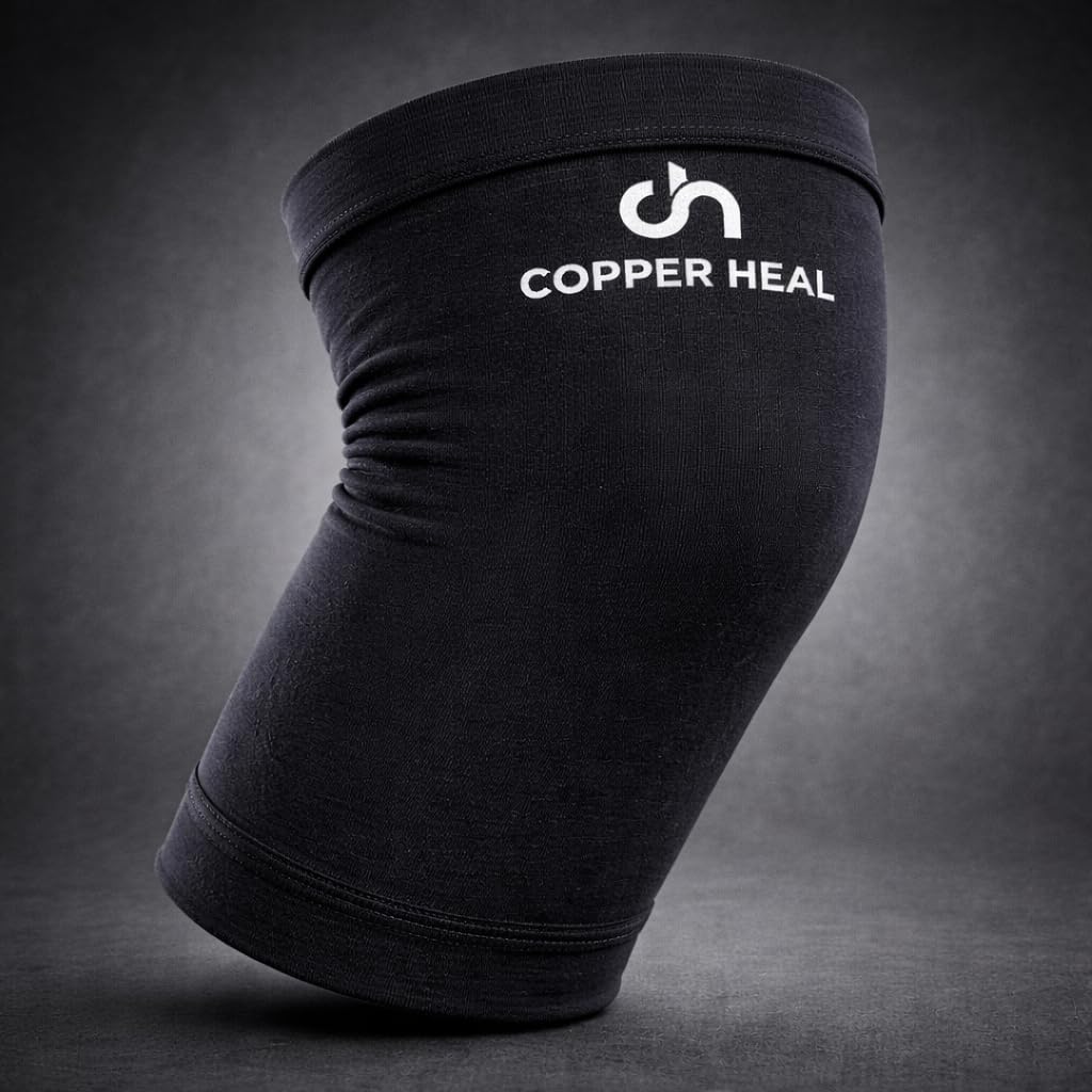 COPPER HEAL FASCIA COMPRIMENTE Ginocchiera Tutore Gomito Recupero Medico Infuso Rame Supporto Stiff Muscoli Articolazioni Tendinite Braccio Avvolgente XL