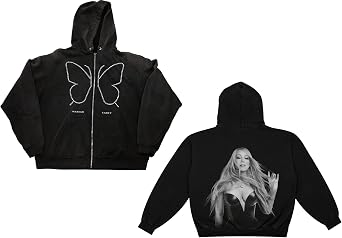 Mariah Carey Official Merch Here for It All Butterfly Gem Zip Hoodie