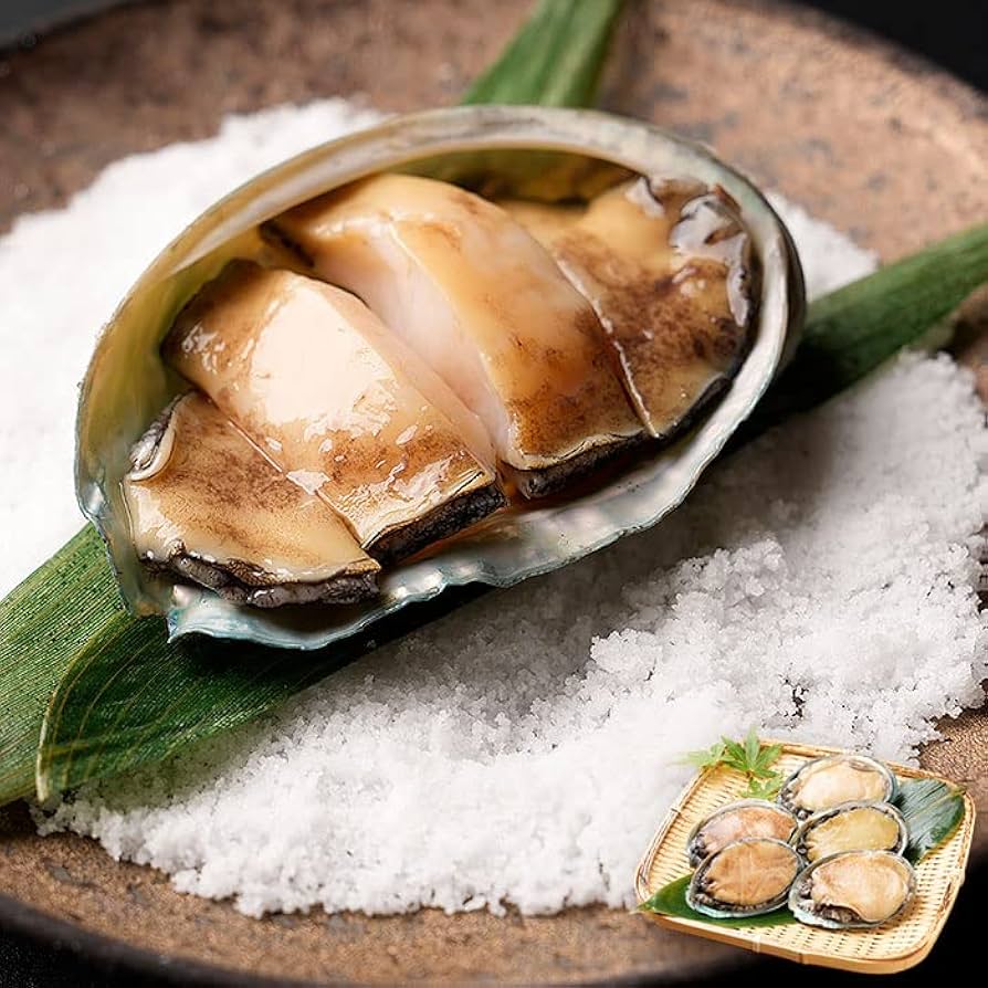 Amazon.co.jp: 紀和味 蝦夷 活あわび 50g-60gサイズ 5個入り 生