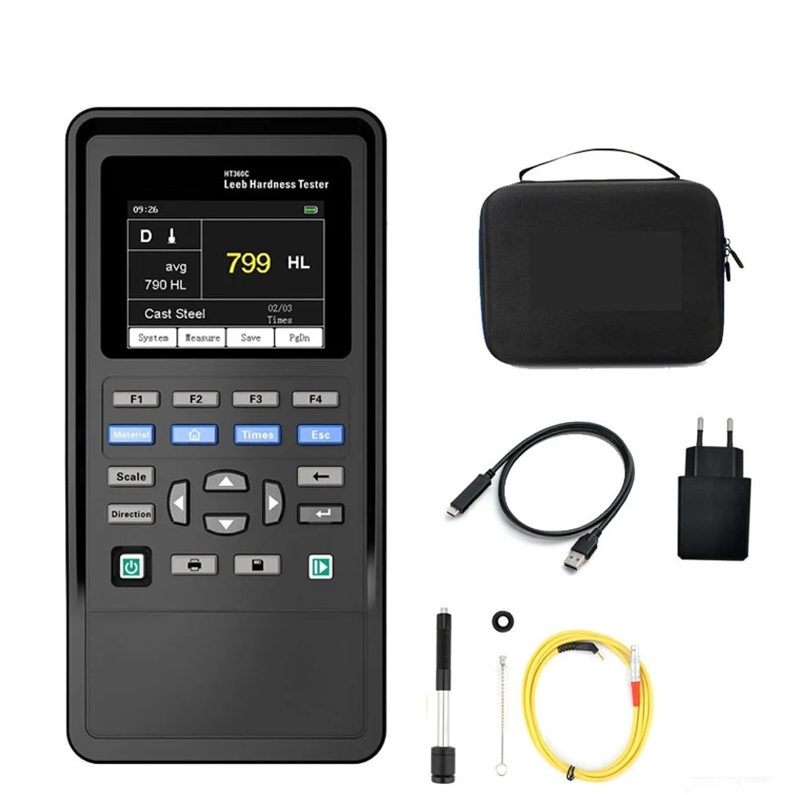 Hardness Tester, Digital Metal Leeb Hardness Tester Stainless Steel Alloy Copper Hardness Measuring Meter