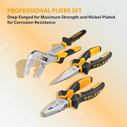 Miniatura 4 de TOLSEN Juego de herramientas para el mantenimiento del hogar y uso diario, kit de herramientas manuales para el hogar general con caja de