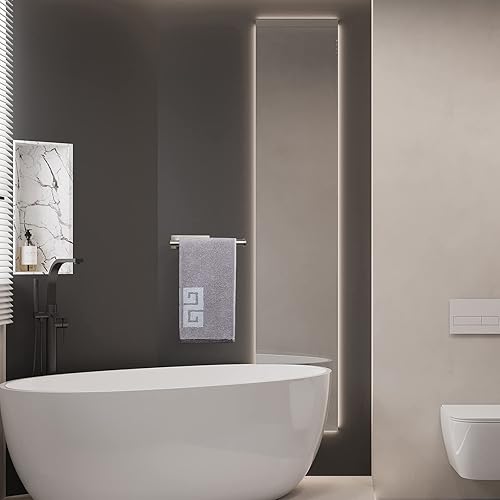 Miniatura 7 de NearMoon Toallero de mano autoadhesivo, barra de toalla de mano de acero inoxidable a prueba de óxido para baño, cocina, adhesivo y montaje en pared