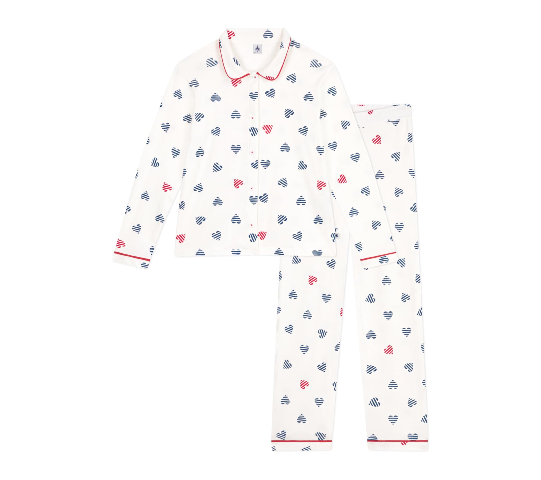 Petit Bateau Women’s A0d1c Sleepsuit, White/Multicolor, S