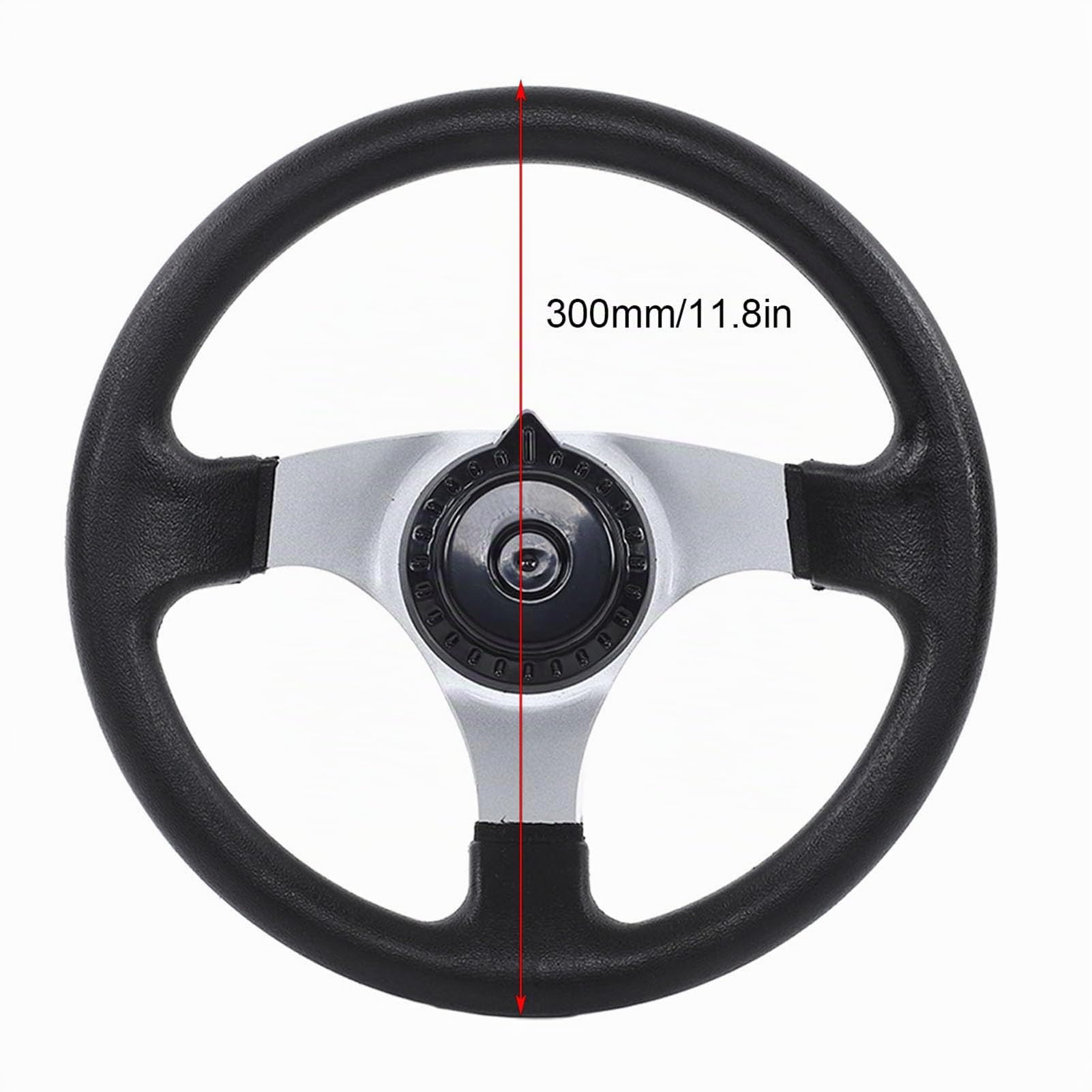 Kit de dirección Saluaqui para go-kart, piezas de volante ABS y goma, conjunto de volante negro con accesorios de instalación, metal, compatible con ATV y go-kart, motores de 150-250