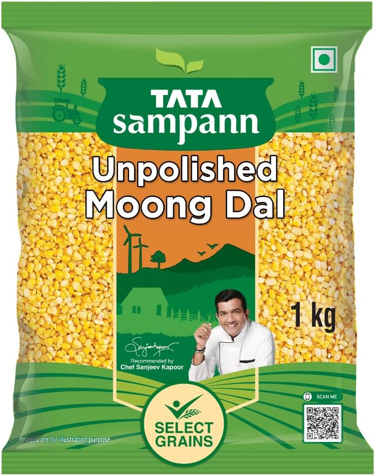 Tata Sampann Moong Dal - Unpolished, 1kg