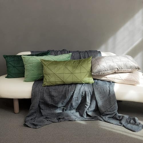 Miniatura 8 de JWH Funda de almohada de terciopelo sólido, rectangular, decorativa, funda de almohada geométrica, funda de almohada de lujo, cojín lumbar de felpa