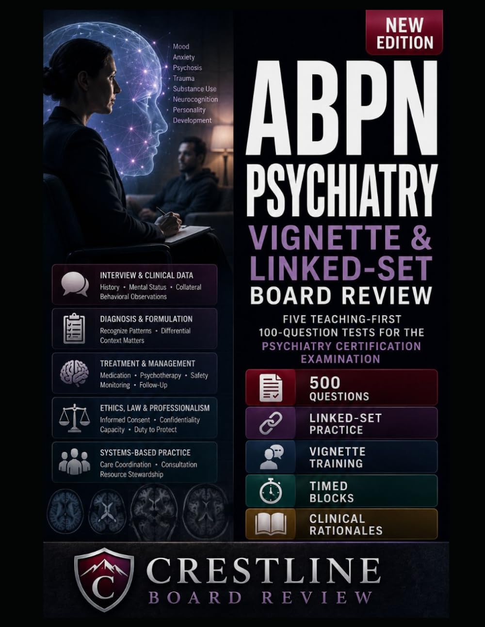 ABPN PSYCHIATRY VIGNETTE & LINKED-SET BOARD REVIEW: FIVE TEACHING-FIRST 100-QUESTION TESTS FOR THE PSYCHIATRY CERTIFICATION EXAMINATION