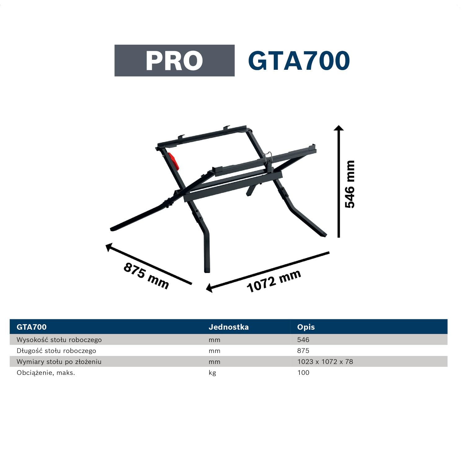 Bosch PRO Stół roboczy GTA700