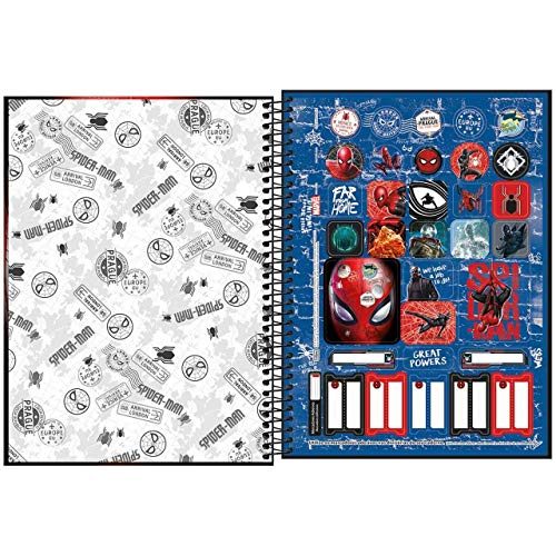 Caderno C/D 10 Materias Spider Man Homem Aranha Longe De Casa 160 Folhas Tilibra
