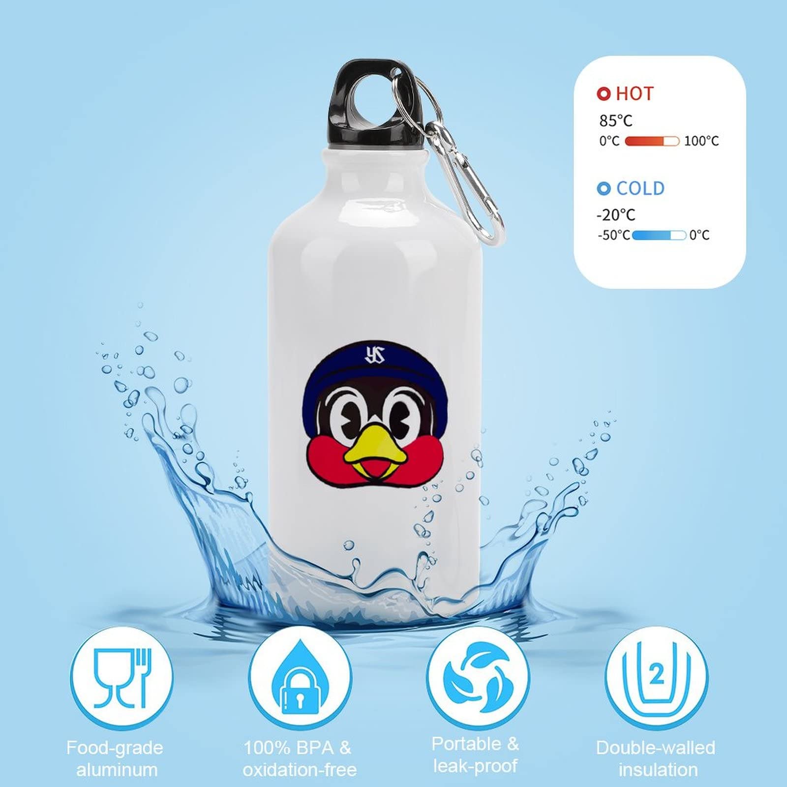 Amazon｜東京ヤクルトスワローズ つば九郎 水筒 ボトル 保温 保冷 直