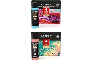 ARTEZA Acrylic Pouring Paint Set, 8 Orchid and Spring Colors Create Stunning...