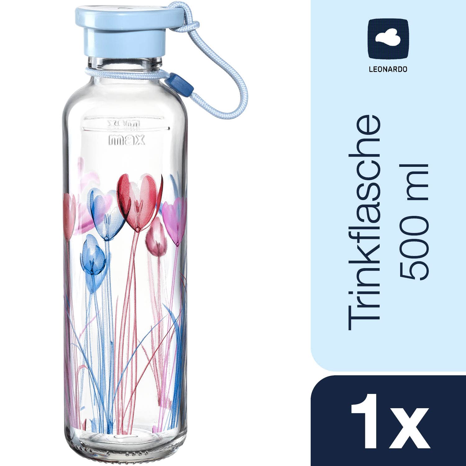 Amazon｜LEONARDO (レオナルド) ウォーターボトル 500ml ブルー IN
