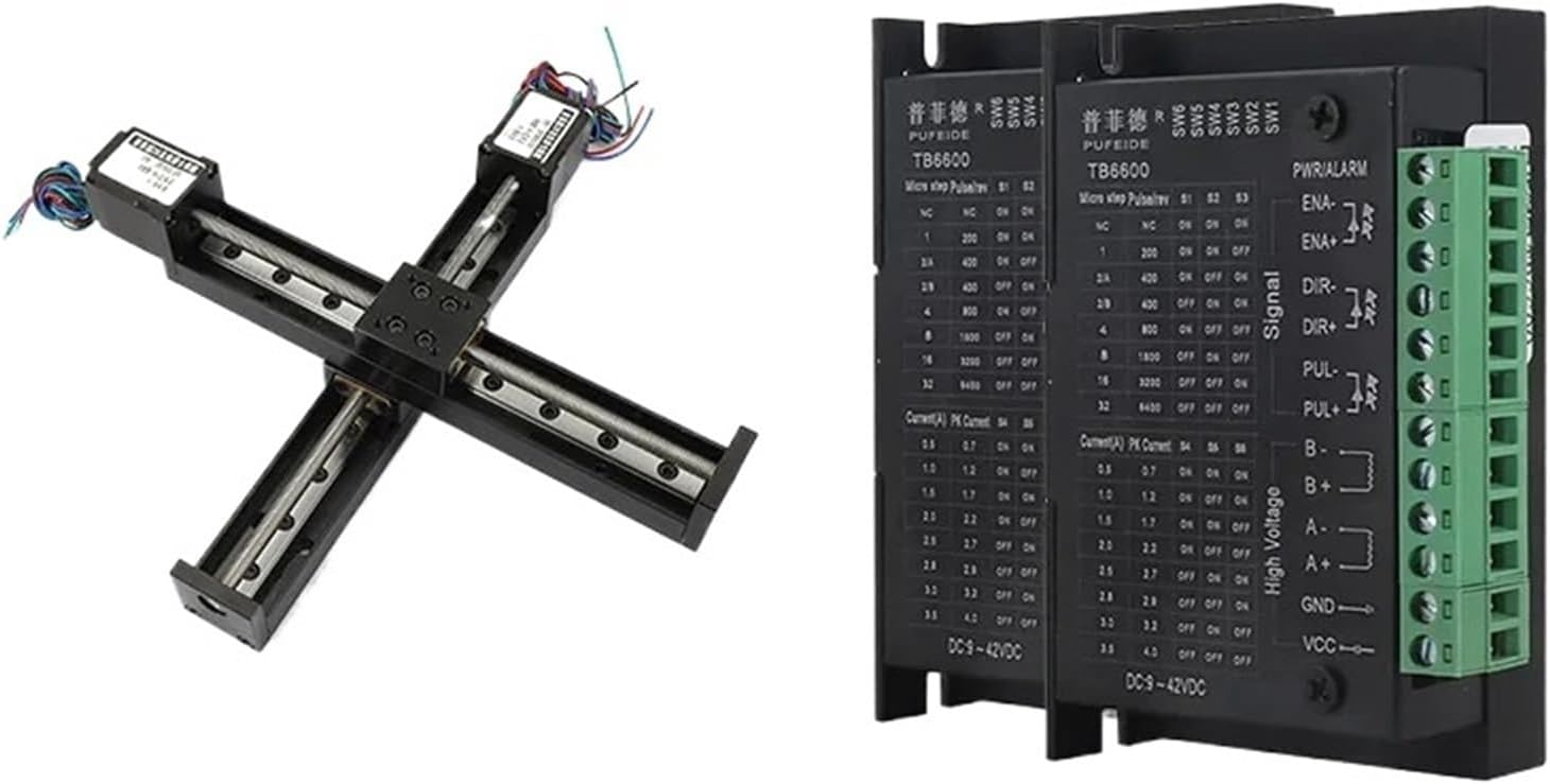 XY XZ Linear Guide Rail Module Free Drilling and Installation Pitch 1-12mm,Table Linear Rails Stepper Motor Driver Kits