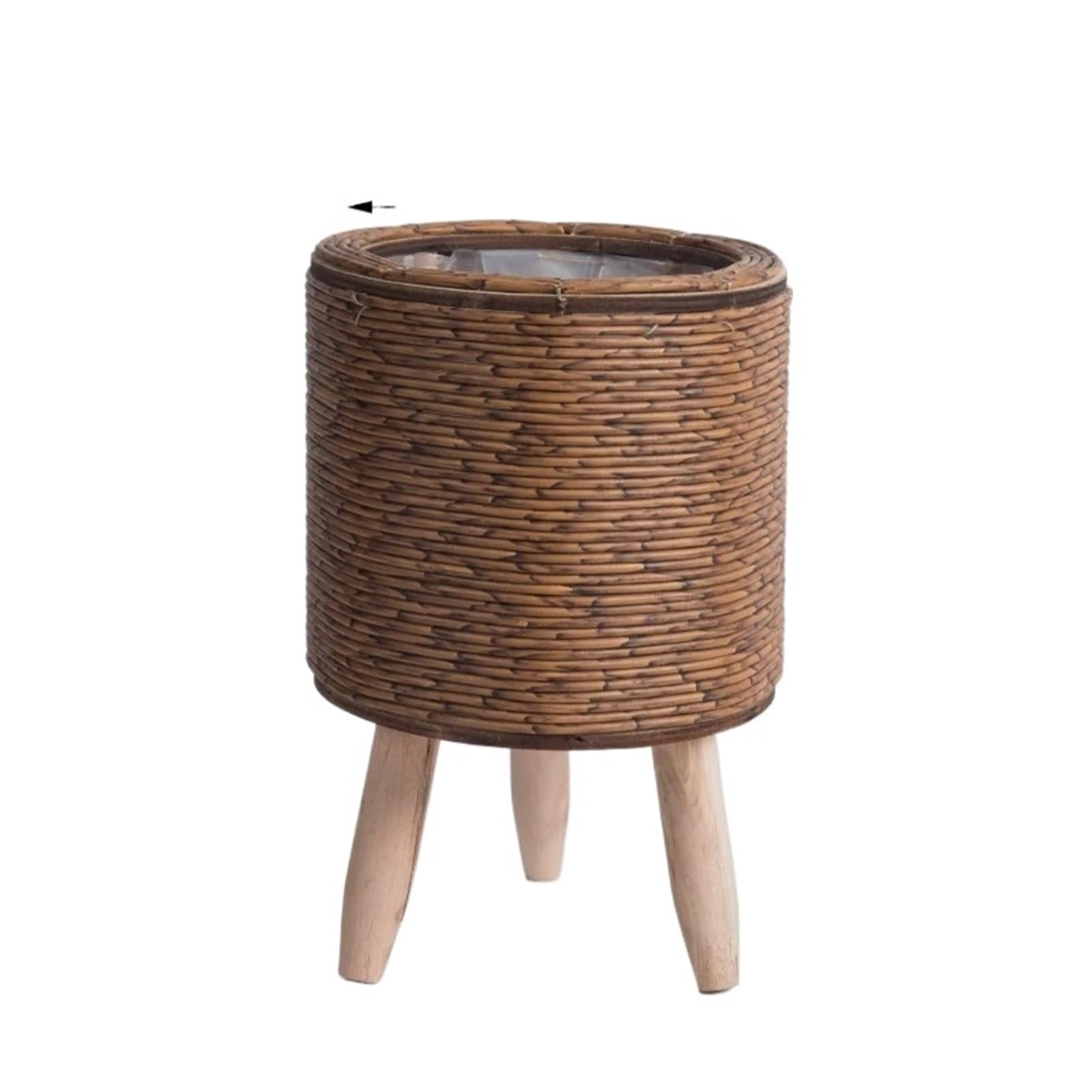 Pot de fleur en rotin tissé à la main pour rangement maison
