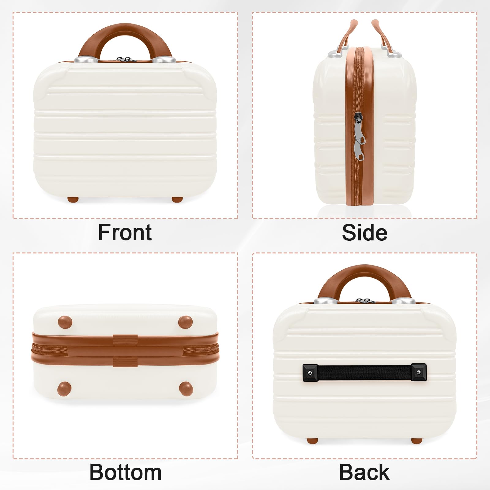 14 Inch Hard Shell Makeup Train Case Portable PC+ABS Mini Suitcase
