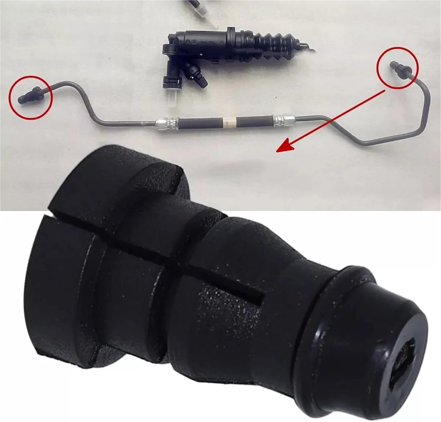 1Set Universal Brake Clutch Slave Master Cylinder Pipe Compatible With VW Connector Joint Clip Rubber Seal Kit Car Accessories 1K0798741 02F141143A