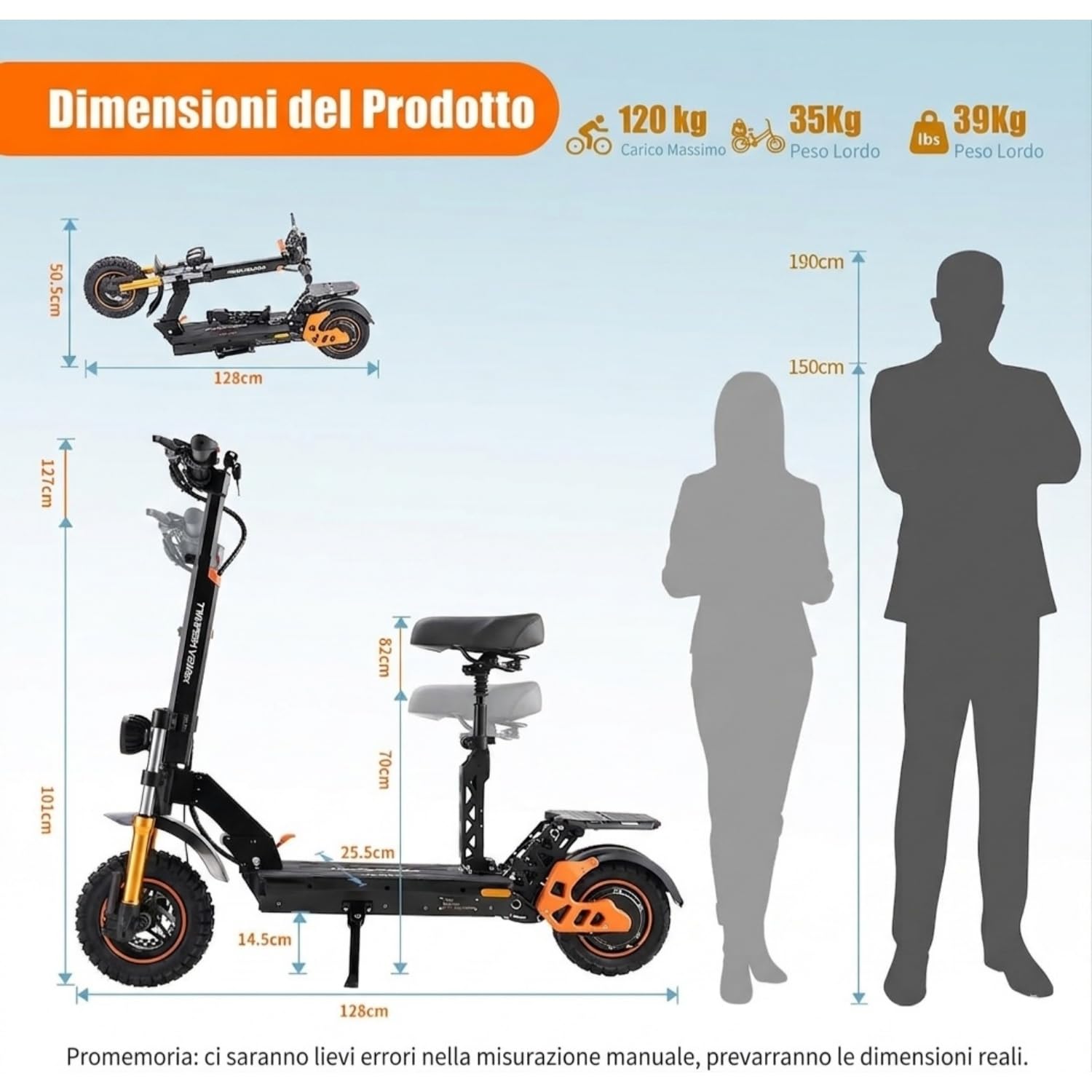 V5MAX Monopattino Elettrico Pieghevole, 48V 18Ah, 30-45Km di Autonomia | Limite Di Velocità Sbloccabile, Display Alta Definizione, Pneumatici 10", Sedile, Bauletto, Doppia Sospensione&Freno a Disco