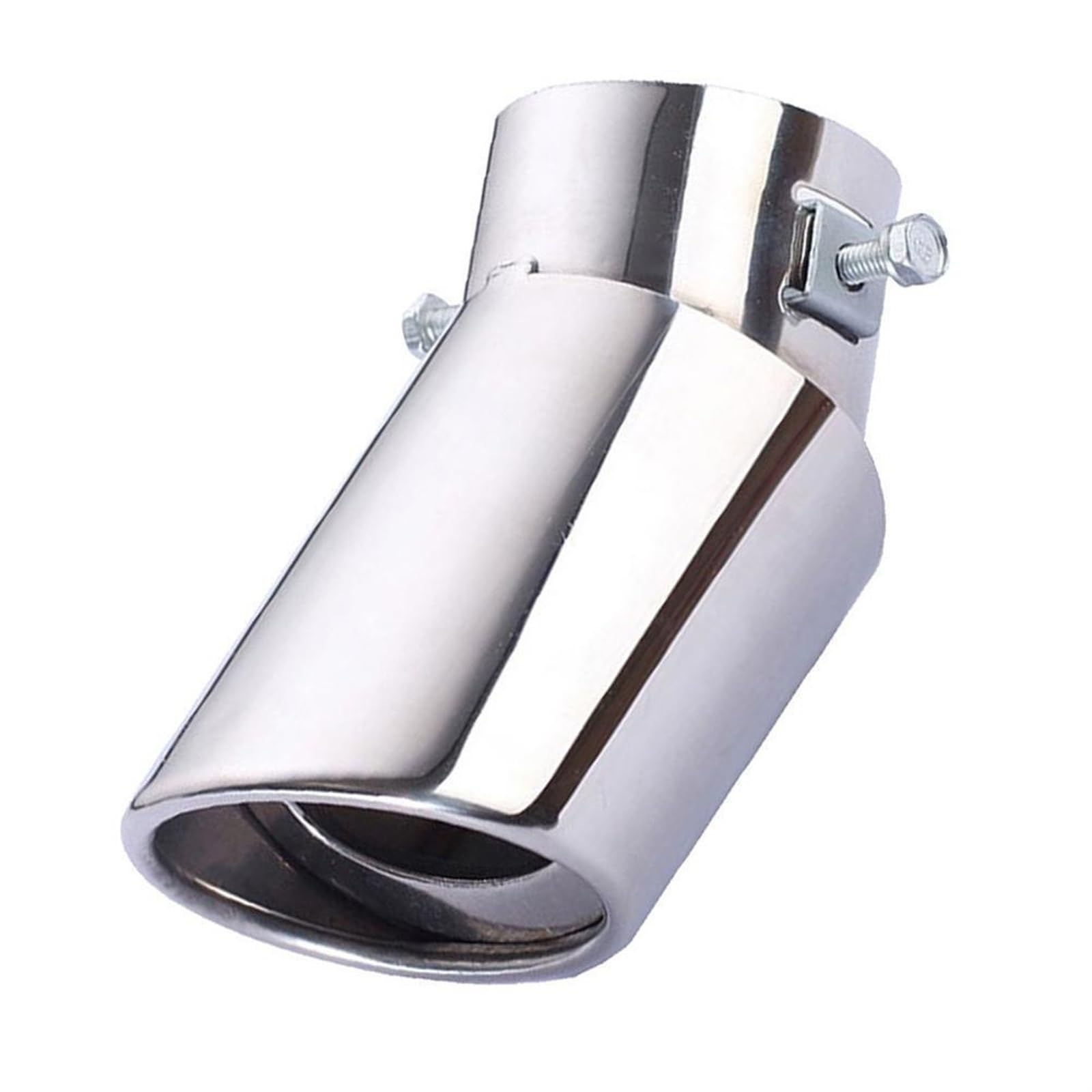 Cola Garganta Silenciador de tubo para escape redondo acero inoxidable para coche, accesorios universales para automóviles, se adapta a tubos diámetro