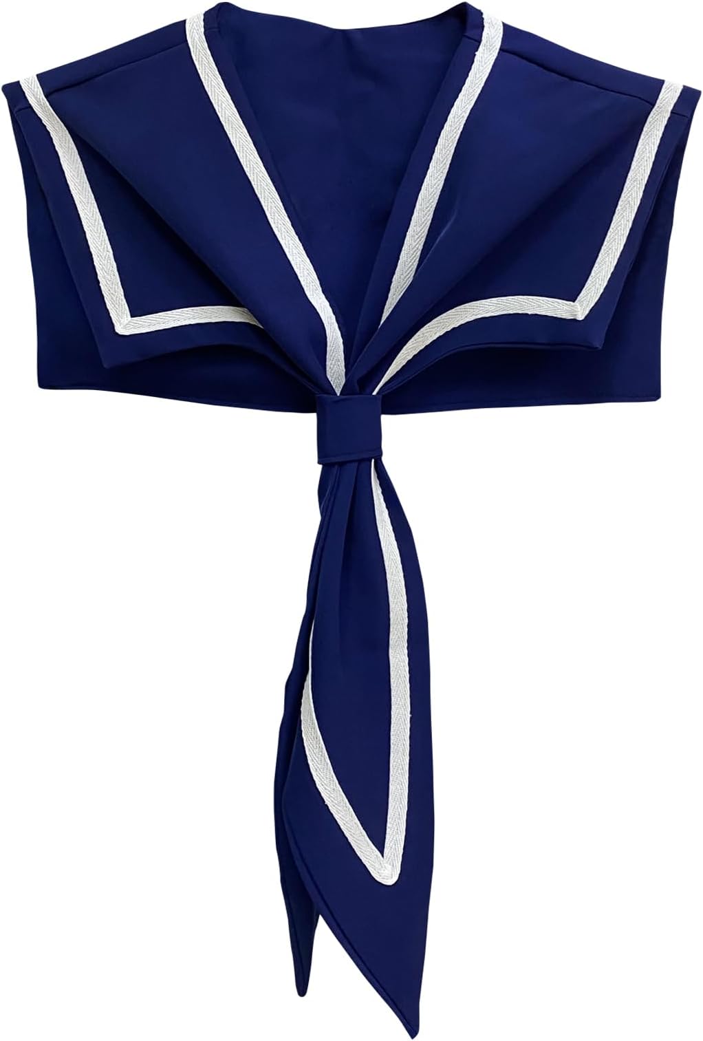 Sailor Fake Collar for Women Cute False Collar for Girl,black white, width14.5 x22 height